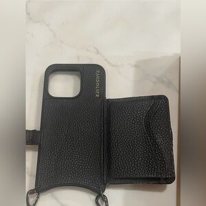 Bandolier Black Phone Case with Card Holder iPhone 15 Pro